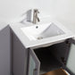 Vanity Art VA3024-36G 36 Inch Single Sink Bathroom Vanity in Gray with Ceramic Countertop - Vanity Art VA3024-36G