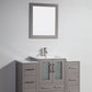 Vanity Art VA3024-48G 48 Inch Single Sink Bathroom Vanity in Gray with Ceramic Countertop - Vanity Art VA3024-48G