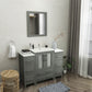 Vanity Art VA3024-48G 48 Inch Single Sink Bathroom Vanity in Gray with Ceramic Countertop - Vanity Art VA3024-48G