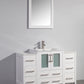 Vanity Art VA3024-48W 48 Inch Single Sink Bathroom Vanity in White with Ceramic Countertop - Vanity Art VA3024-48W