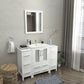 Vanity Art VA3024-48W 48 Inch Single Sink Bathroom Vanity in White with Ceramic Countertop - Vanity Art VA3024-48W