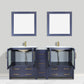 Vanity Art VA3024-60B 60 Inch Double Sink Bathroom Vanity in Blue with Ceramic Countertop - Vanity Art VA3024-60B