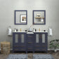 Vanity Art VA3024-60B 60 Inch Double Sink Bathroom Vanity in Blue with Ceramic Countertop - Vanity Art VA3024-60B