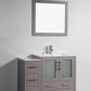 Vanity Art VA3030-42G 42 Inch Single Sink Bathroom Vanity in Gray with Ceramic Countertop - Vanity Art VA3030-42G