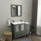 Vanity Art VA3030-42G 42 Inch Single Sink Bathroom Vanity in Gray with Ceramic Countertop - Vanity Art VA3030-42G