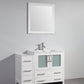 Vanity Art VA3030-42W 42 Inch Single Sink Bathroom Vanity in White with Ceramic Countertop - Vanity Art VA3030-42W