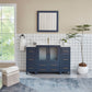 Vanity Art VA3030-54B 54 Inch Single Sink Bathroom Vanity in Blue with Ceramic Countertop - Vanity Art VA3030-54B