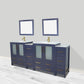 Vanity Art VA3030-84B 84 Inch Double Sink Bathroom Vanity in Blue with Ceramic Countertop - Vanity Art VA3030-84B