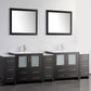 Vanity Art VA3030-96E 96 Inch Double Sink Bathroom Vanity in Espresso with Ceramic Countertop - Vanity Art VA3030-96E