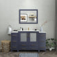 Vanity Art VA3036-60B 60 Inch Single Sink Bathroom Vanity in Blue with Ceramic Countertop - Vanity Art VA3036-60B