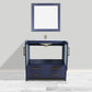 Vanity Art VA3036B 36 Inch Single Sink Bathroom Vanity in Blue with Ceramic Countertop - Vanity Art VA3036B