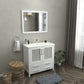 Vanity Art VA3036W 36 Inch Single Sink Bathroom Vanity in White with Ceramic Countertop - Vanity Art VA3036W