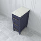 Vanity Art VA3112B 12 Inch Bathroom Vanity Cabinet in Blue with Marble Countertop - Vanity Art VA3112B