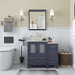 Vanity Art VA3124-36B 36 Inch Single Sink Bathroom Vanity in Blue with Marble Countertop - Vanity Art VA3124-36B