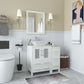 Vanity Art VA3124-36W 36 Inch Single Sink Bathroom Vanity in White with Marble Countertop - Vanity Art VA3124-36W