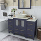 Vanity Art VA3124-48B 48 Inch Single Sink Bathroom Vanity in Blue with Marble Countertop - Vanity Art VA3124-48B