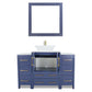 Vanity Art VA3124-48B 48 Inch Single Sink Bathroom Vanity in Blue with Marble Countertop - Vanity Art VA3124-48B