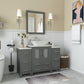 Vanity Art VA3124-48G 48 Inch Single Sink Bathroom Vanity in Gray with Marble Countertop - Vanity Art VA3124-48G