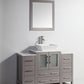 Vanity Art VA3124-48G 48 Inch Single Sink Bathroom Vanity in Gray with Marble Countertop - Vanity Art VA3124-48G