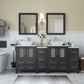 Vanity Art VA3124-72E 72 Inch Double Sink Bathroom Vanity in Espresso with Marble Countertop - Vanity Art VA3124-72E