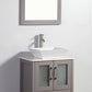 Vanity Art VA3124G 24 Inch Single Sink Bathroom Vanity in Gray with Marble Countertop - Vanity Art VA3124G