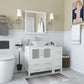 Vanity Art VA3130-42W 42 Inch Single Sink Bathroom Vanity in White with Marble Countertop - Vanity Art VA3130-42W