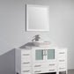 Vanity Art VA3130-54W 54 Inch Single Sink Bathroom Vanity in White with Marble Countertop - Vanity Art VA3130-54W