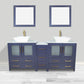 Vanity Art VA3130-72B 72 Inch Double Sink Bathroom Vanity in Blue with Marble Countertop - Vanity Art VA3130-72B