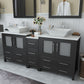 Vanity Art VA3130-72E 72 Inch Double Sink Bathroom Vanity in Espresso with Marble Countertop - Vanity Art VA3130-72E