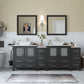 Vanity Art VA3130-84E 84 Inch Double Sink Bathroom Vanity in Espresso with Marble Countertop - Vanity Art VA3130-84E