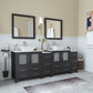 Vanity Art VA3130-84E 84 Inch Double Sink Bathroom Vanity in Espresso with Marble Countertop - Vanity Art VA3130-84E