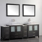 Vanity Art VA3130-84E 84 Inch Double Sink Bathroom Vanity in Espresso with Marble Countertop - Vanity Art VA3130-84E