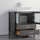 Vanity Art VA3130-84E 84 Inch Double Sink Bathroom Vanity in Espresso with Marble Countertop - Vanity Art VA3130-84E