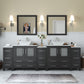 Vanity Art VA3130-96E 96 Inch Double Sink Bathroom Vanity in Espresso with Marble Countertop - Vanity Art VA3130-96E