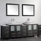 Vanity Art VA3130-96E 96 Inch Double Sink Bathroom Vanity in Espresso with Marble Countertop - Vanity Art VA3130-96E