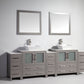 Vanity Art VA3130-96G 96 Inch Double Sink Bathroom Vanity in Gray with Marble Countertop - Vanity Art VA3130-96G