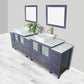 Vanity Art VA3136-108B 108 Inch Double Sink Bathroom Vanity in Blue with Marble Countertop - Vanity Art VA3136-108B