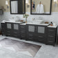 Vanity Art VA3136-108E 108 Inch Double Sink Bathroom Vanity in Espresso with Marble Countertop - Vanity Art VA3136-108E