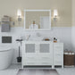 Vanity Art VA3136-48W 48 Inch Single Sink Bathroom Vanity in White with Marble Countertop - Vanity Art VA3136-48W