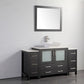 Vanity Art VA3136-60E 60 Inch Single Sink Bathroom Vanity in Espresso with Marble Countertop - Vanity Art VA3136-60E