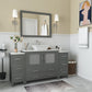 Vanity Art VA3136-60G 60 Inch Single Sink Bathroom Vanity in Gray with Marble Countertop - Vanity Art VA3136-60G