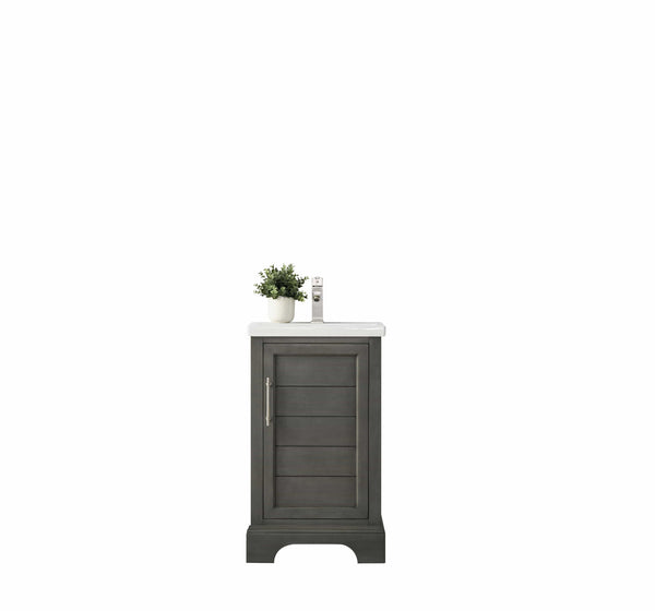 Vanity Art VA5020-SG 20 Inch Single Sink Bathroom Vanity in Gray with Ceramic Sink and Countertop - Vanity Art VA5020-SG