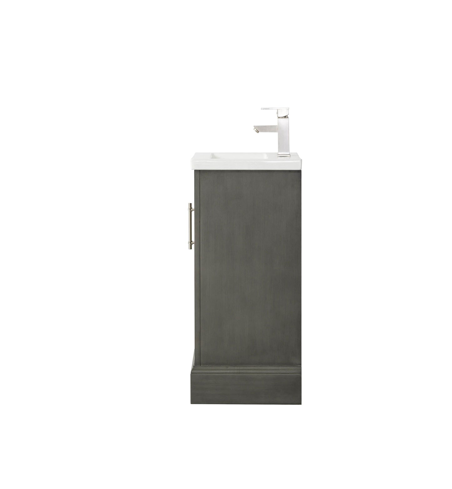 Vanity Art VA5020-SG 20 Inch Single Sink Bathroom Vanity in Gray with Ceramic Sink and Countertop - Vanity Art VA5020-SG