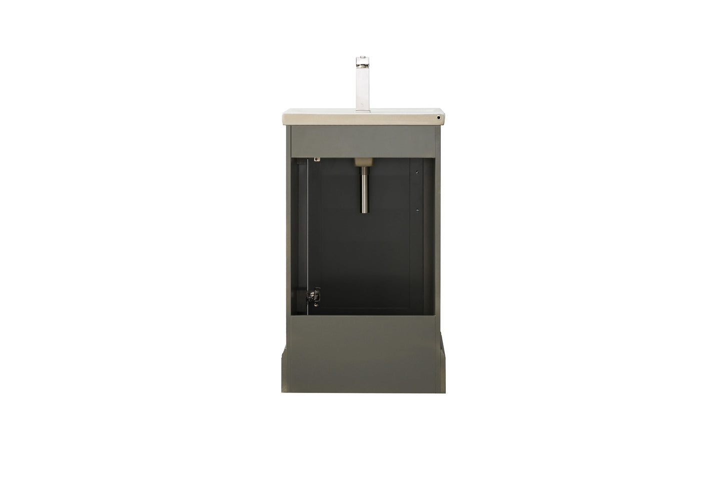 Vanity Art VA5020-SG 20 Inch Single Sink Bathroom Vanity in Gray with Ceramic Sink and Countertop - Vanity Art VA5020-SG