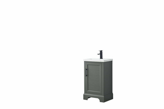 Vanity Art VA5020-VG 20 Inch Single Sink Bathroom Vanity in Vintage Green with Ceramic Sink and Countertop - Vanity Art VA5020-VG