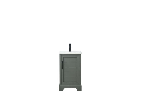 Vanity Art VA5020-VG 20 Inch Single Sink Bathroom Vanity in Vintage Green with Ceramic Sink and Countertop - Vanity Art VA5020-VG