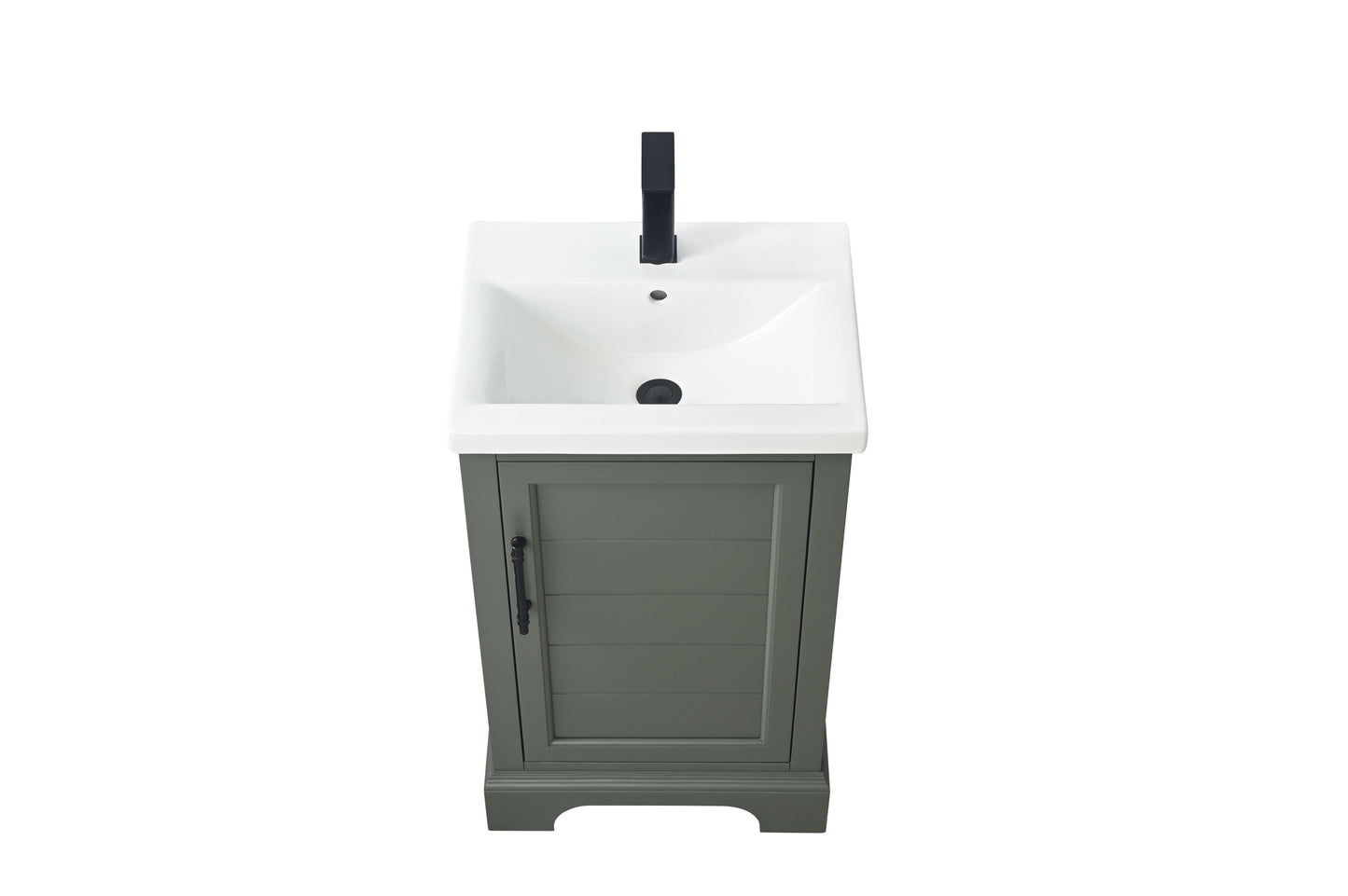 Vanity Art VA5020-VG 20 Inch Single Sink Bathroom Vanity in Vintage Green with Ceramic Sink and Countertop - Vanity Art VA5020-VG