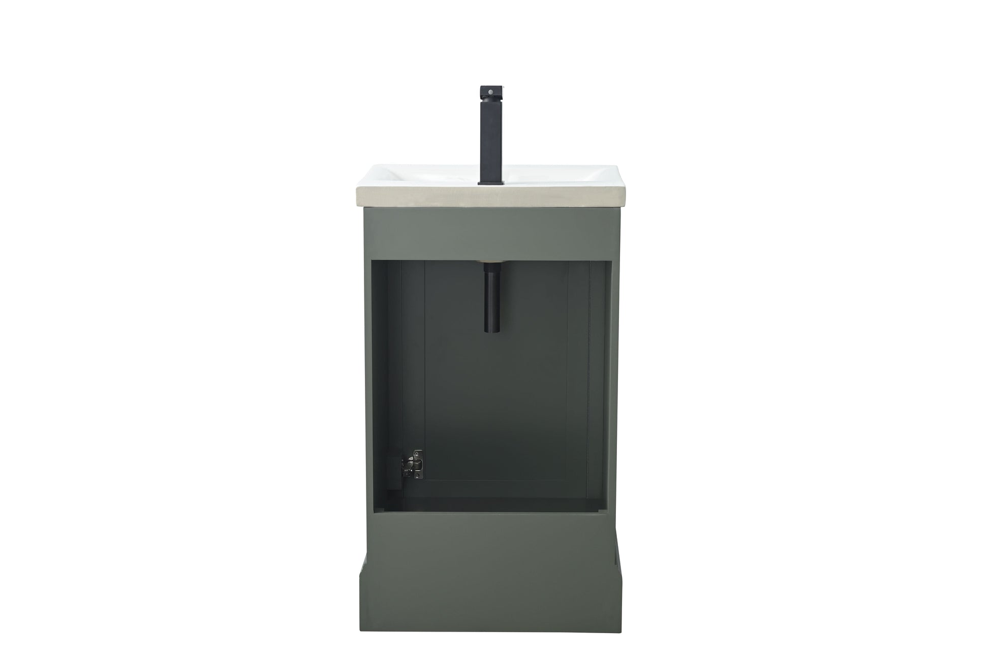 Vanity Art VA5020-VG 20 Inch Single Sink Bathroom Vanity in Vintage Green with Ceramic Sink and Countertop - Vanity Art VA5020-VG