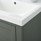 Vanity Art VA5020-VG 20 Inch Single Sink Bathroom Vanity in Vintage Green with Ceramic Sink and Countertop - Vanity Art VA5020-VG