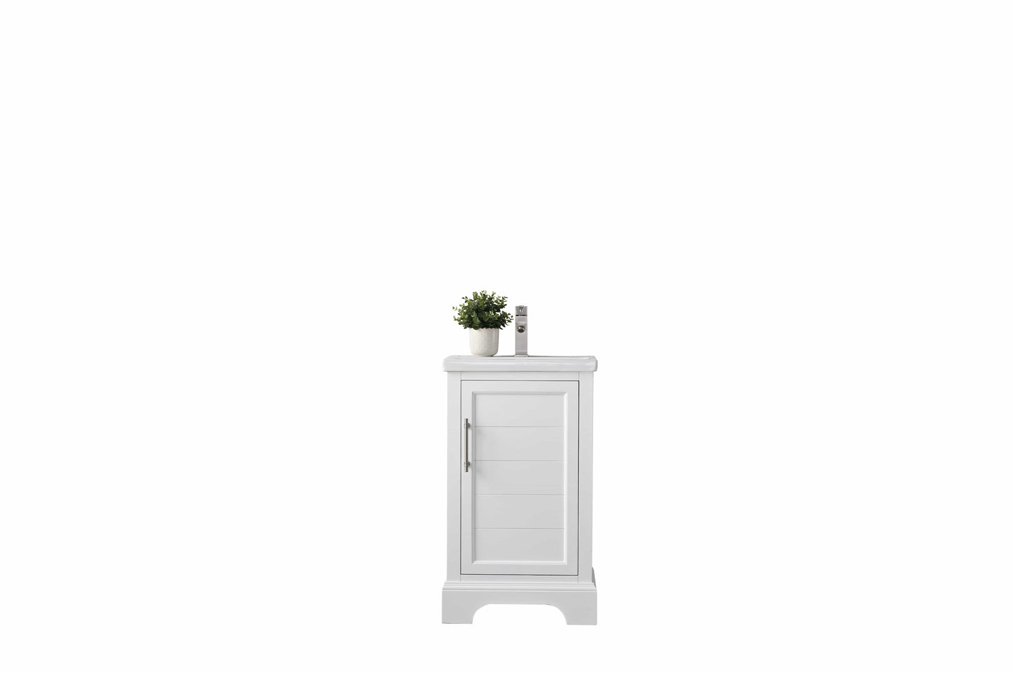 Vanity Art VA5020-W 20 Inch Single Sink Bathroom Vanity in White with Ceramic Sink and Countertop - Vanity Art VA5020-W